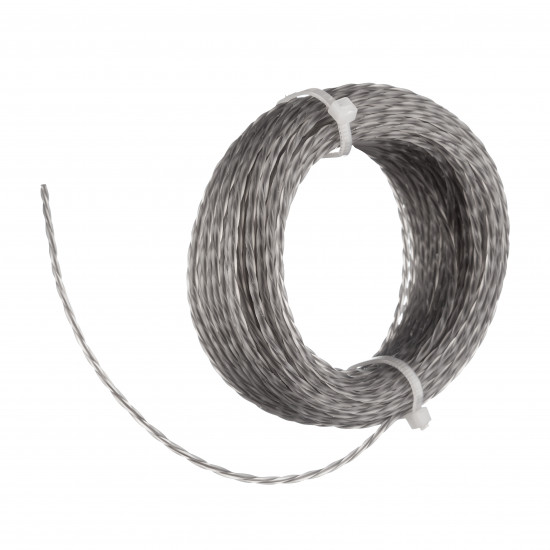 Жилка для триммера "Кручёный квадрат с кордом" 2 мм Polax 15 м (70-084)