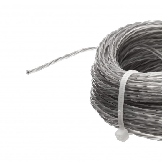 Жилка для триммера "Кручёный квадрат с кордом" 2 мм Polax 15 м (70-084)