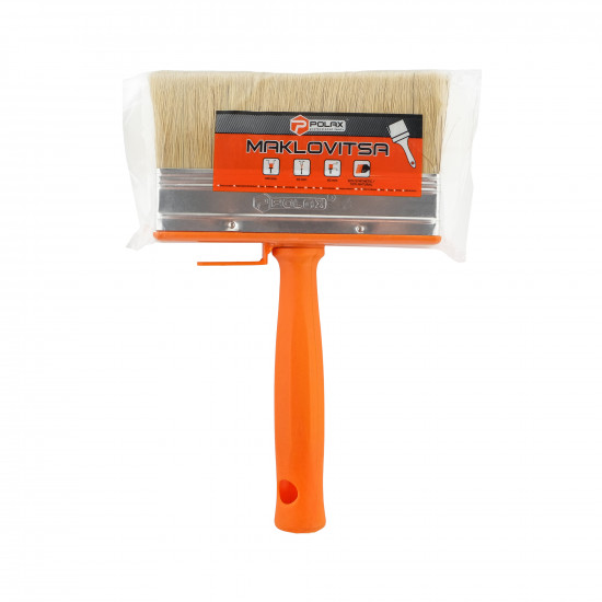 Пензель макловиця Polax 40 х 140 мм професійна змішаний ворс, пластикова ручка (12-004)