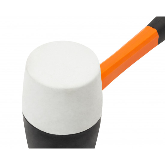 Киянка гумова чорно-біла Polax, ручка з фібергласу, 680 г (39-009) Киянка гумова чорно-біла Polax, ручка з фібергласу, 680 г (39-009)