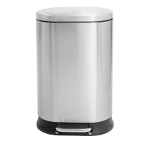 Ведро для мусора с плавным закрытием овальное Mixxus Premium Strong-TC0120 SS Color 20л цвет нержавеющий