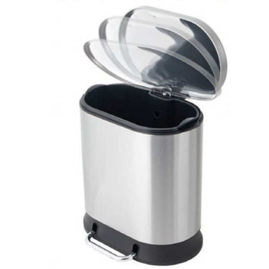 Відро для сміття з плавним закриттям овальне Mixxus Premium Strong-TC0120 SS Color 20л колір наржав