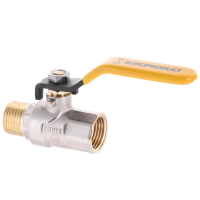 Кран шаровый Europroduct EP.211 - 1/2" FM ГШВ YELLOW, ручка "рычаг" жёлтая (EP2951)