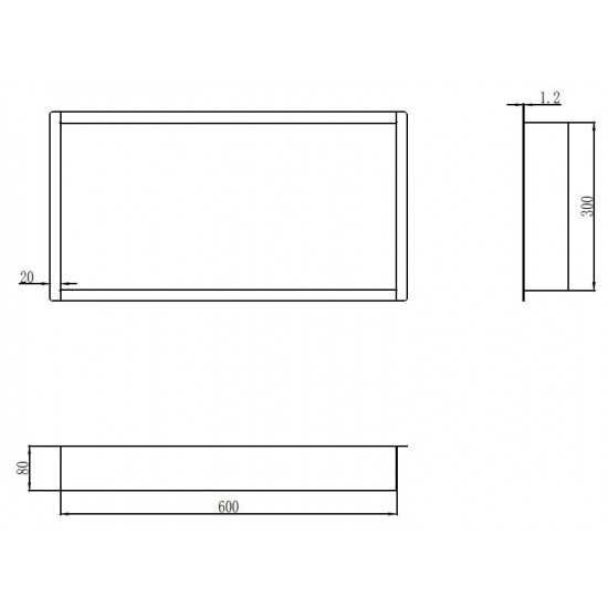 Полиця для ванної кімнати Mixxus Premium Niche-0102 Black (MI6680)
