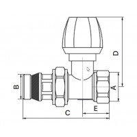 Вентиль радиаторный "антирытка" Europroduct EP.0521 - 1/2x1/2" FM прямой (EP6147)