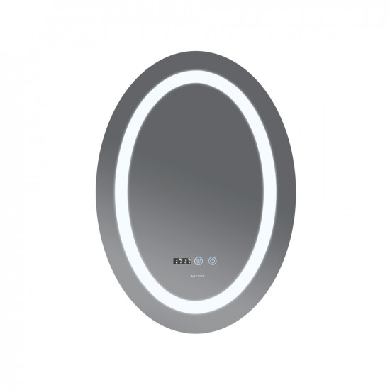 Зеркало Mixxus PLAIN MV02-60x80 с LED Touch, Anti-fog, диммером, регулировкой яркости, часами