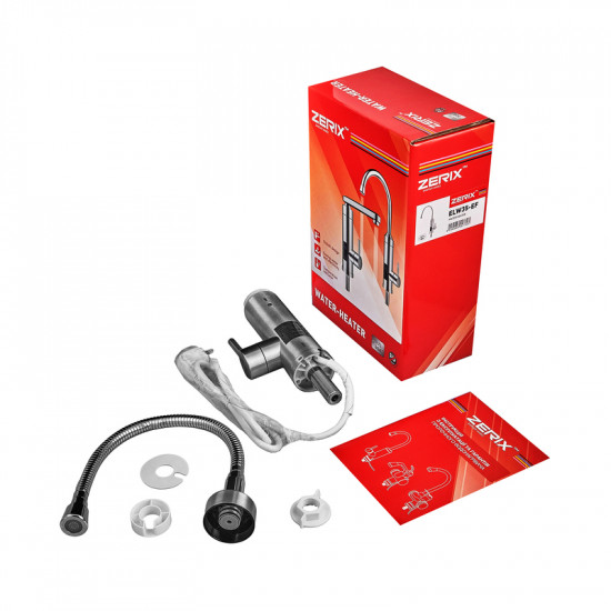 Водонагрівач проточний ZERIX ELW35-EF 3 kW, рефлекторний вилив (ZX5577)