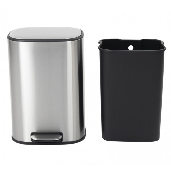Ведро для мусора с плавным закрытием овальное Mixxus Premium Diverse-TC0105 SS Цвет 5л цвет нержавеющий