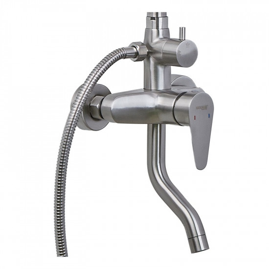 Душевая колонка с смесителем Mixxus NEO-009-J (нерж. сталь) (MI6182)