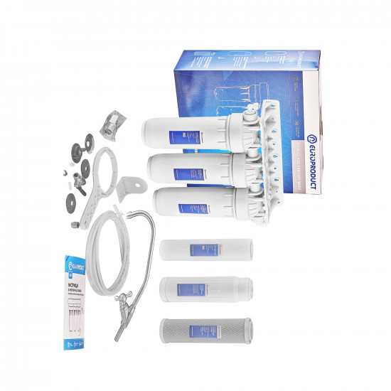 Система очищення питної води Europroduct EPV-70 3 ступеня (ППР5+пом'якшення+спресоване вугілля) (EP