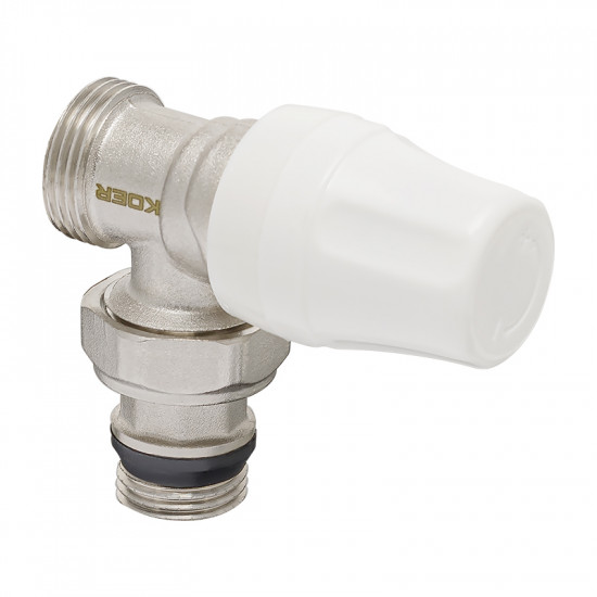 Комплект для подключения радиатора Koer SET-14 - 1/2"x3/4" (угловой) с термоголовкой ЗЗ (KR3178)