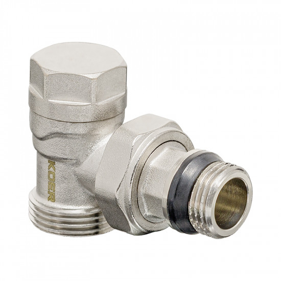 Комплект для подключения радиатора Koer SET-14 - 1/2"x3/4" (угловой) с термоголовкой ЗЗ (KR3178)