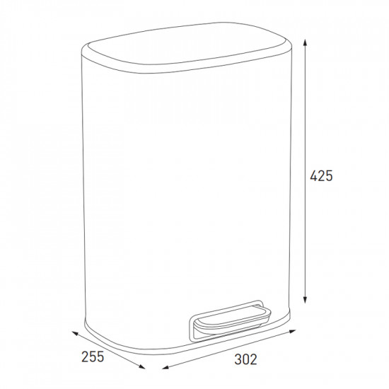 Відро для сміття з плавним закриттям овальне Mixxus Premium Diverse-TC0112 SS Color 12л колір наржа