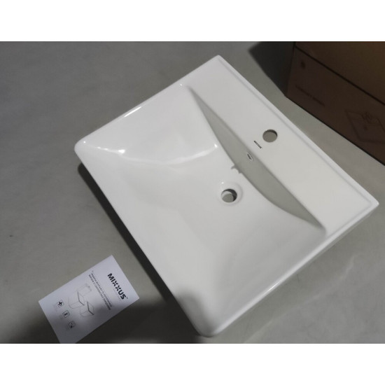 Раковина меблева MIXXUS PREMIUM STYLE-1501 600х480х190mm з отвором під змішувач та переливом (MP649