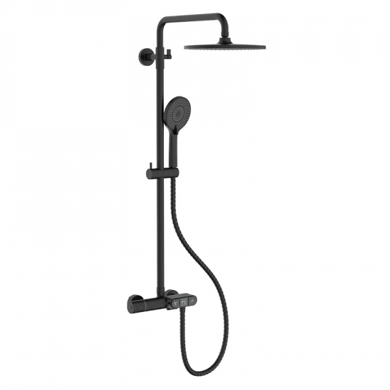 Душова колона з термостатичним змішувачем Koer KB-55014-05 (Колір чорний) (KR4733)