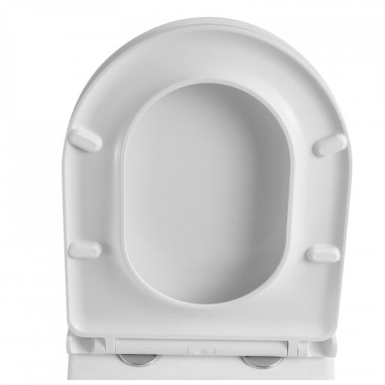 Сидіння-кришка для унітазу Koer AC-0101-SEAT COVER 450х390х80mm дюропласт з мікроліфтом (KR5617)