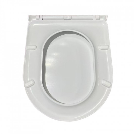 Сидіння-кришка для унітазу Koer AC-0101-SEAT COVER 450х390х80mm дюропласт з мікроліфтом (KR5617)