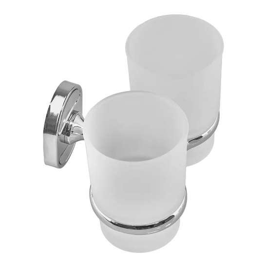 Держатель с 2-мя стаканами (стекло) Zerix AFB-0108 (ZX5058)