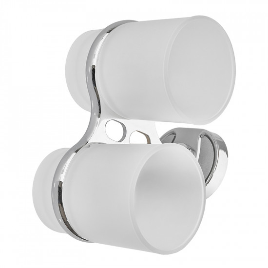 Держатель с 2-мя стаканами (стекло) Zerix AFB-0108 (ZX5058)