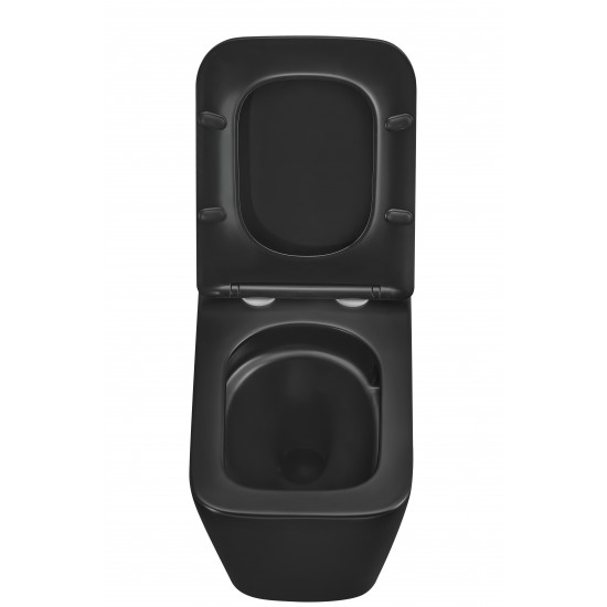 Унітаз підвісний Mixxus Premium QUADRO-0301-T3 BLACK 490х340х360mm, система змиву TORNADO 3.0 (MP65