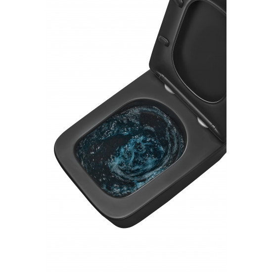 Унітаз підвісний Mixxus Premium QUADRO-0301-T3 BLACK 490х340х360mm, система змиву TORNADO 3.0 (MP65