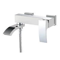 Смешиватель для ванны Koer KB-41007-04 с коротким изливом (Цвет хром+белый) (KR5157)