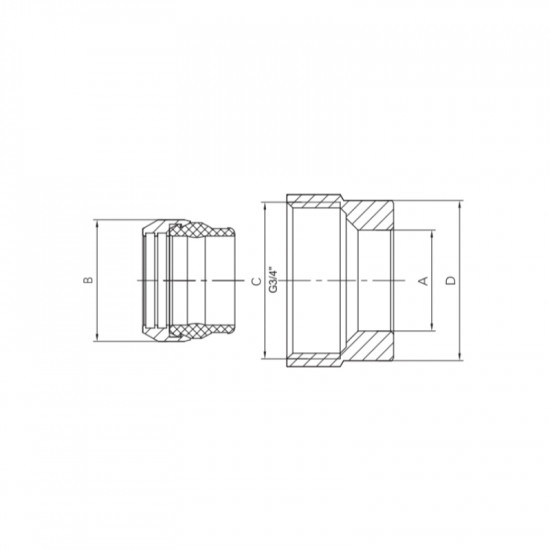 Євроконус для підключення мідної труби Koer KR.1149 - 3/4"x15  (KR5131)