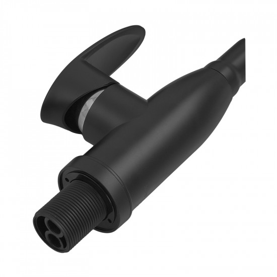 Змішувач для кухні PLAMIX CEZAR-011-B SET MATTE BLACK REFL.BLACK з силіконовим виливом