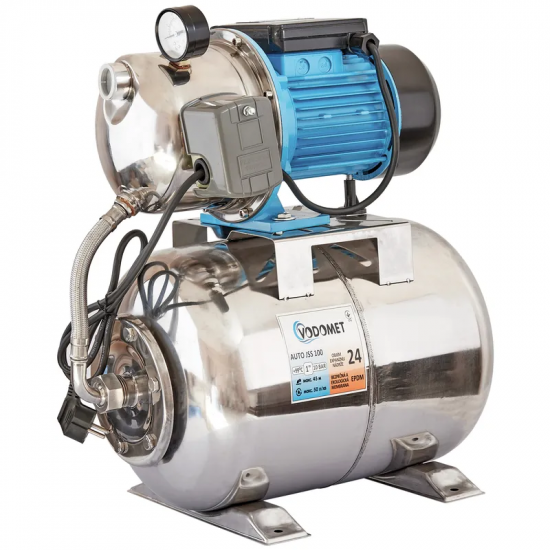 Насосна станція Vodomet Auto JSS100 1" (корпус - нерж, бак - нерж)