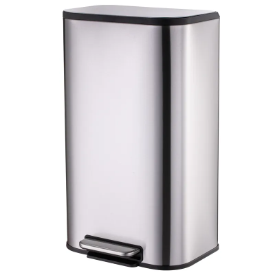 Відро для сміття з плавним закриттям прямокутне Mixxus Cubic-TC0112 SS Color 12л колір нержавійка (