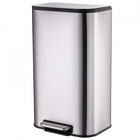 Відро для сміття з плавним закриттям прямокутне Mixxus Cubic-TC0112 SS Color 12л колір нержавійка (