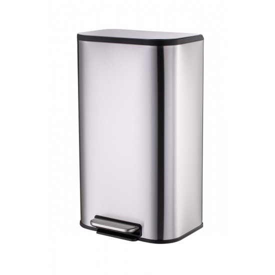 Відро для сміття з плавним закриттям прямокутне Mixxus Cubic-TC0112 SS Color 12л колір нержавійка (