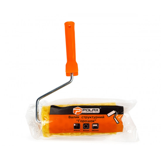 Валик структурний "Горошок" 8х80х180 мм професійний Polax з ручкою (21-007)