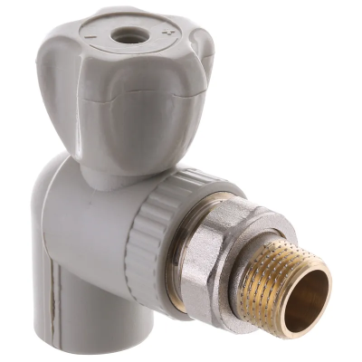 Кран радиаторный угловой Europroduct EP.0119 - 20x1/2M" (стальная сфера) (EP4044)