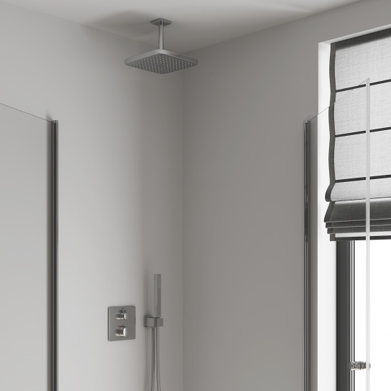 Верхній душ зі стельовим кронштейном Grohe Tempesta Cube (260088000)