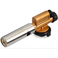 Газовая горелка латунная с керамическим соплом и пьезоподжигом сплошнометаллическая Ø22 мм 155 мм (70005)