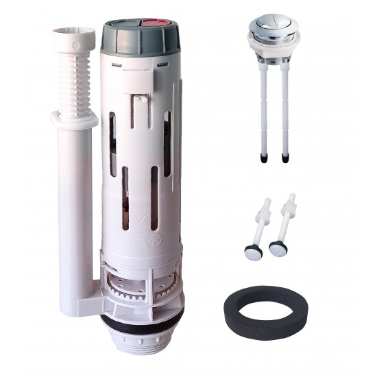 Комплект арматури Koer KT-0303-1/2" спускна та наповнювальна з боковим підключенням, 1/2" (KR5340)