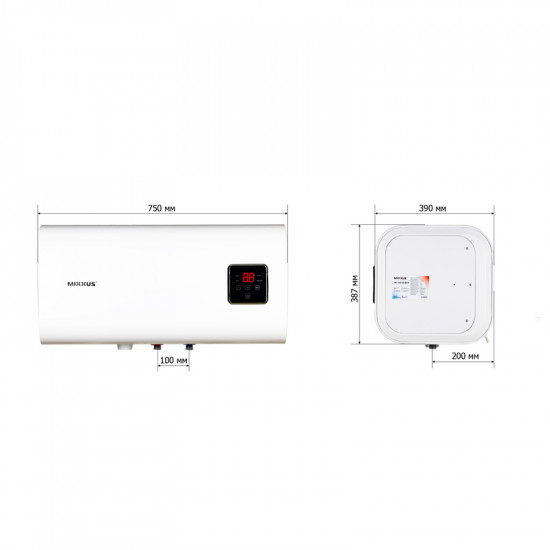 Водонагрівач "Квадрат" Mixxus EWH-14050 CUBE WET(Н) накопичувальний 50 л, мокрий тен 2,0 kW (WH0614