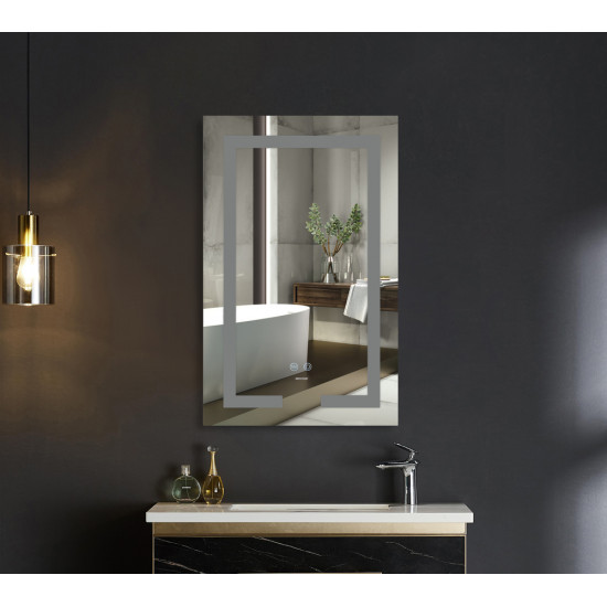 Дзеркало Mixxus HARD MR07-50x80 з LED Touch, Anti-fog, димером, регулюванням яскравості (MX9992)