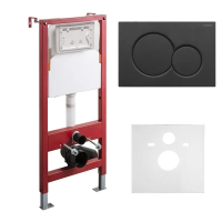 Комплект инсталляции для унитаза Koer KT-0501-05 (с пан. смыва KT-0601-05 Черная матовая + звукоиз.)