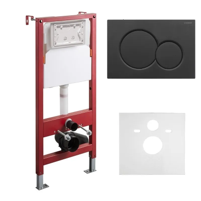 Комплект інсталяційний для унітазу Koer KT-0501-05 (з пан. змиву KT-0601-05 Чорна матова +звукоіз.)