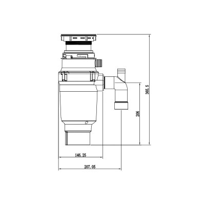 Измельчитель пищевых отходов Mixxus GD-01-0,5 (390Вт) (MX1568)