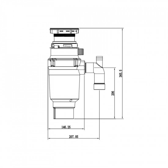 Измельчитель пищевых отходов Mixxus GD-01-0,5 (390Вт) (MX1568)
