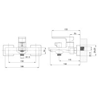 Смеситель для душевой кабины Mixxus Premium DANTE 003 (MI6788)