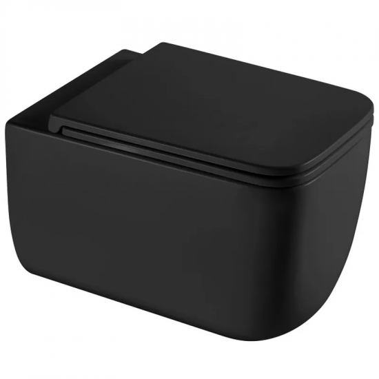 Унітаз підвісний Mixxus Premium DIVERSE-0301-T1 BLACK 530х365х373mm, система змиву TORNADO 1.0 (MP6