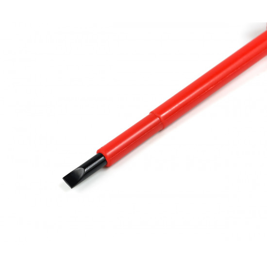 Викрутка діелектрична Polax шліцьова плоска SL6x125 мм, CrV (51-028)