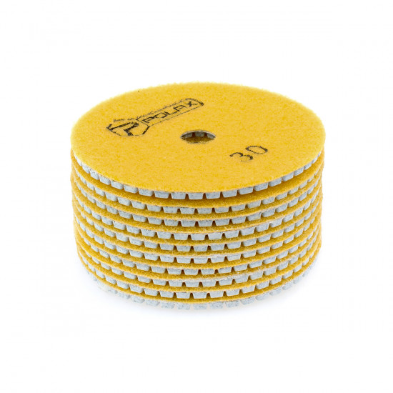 Диск алмазный Polax шлифовальный гибкий на липучке "Черепашка" 100 мм, P30 (54-195)