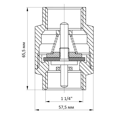 Клапан зворотний 1-1/4" (Koer KR.171) (KR0130)