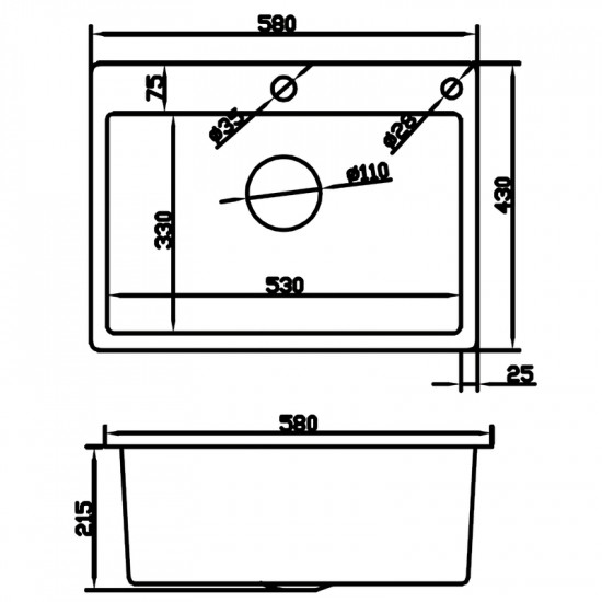 Мийка з нержавіючої сталі MIXXUS MH5843 DECOR NANO-SILVER (3.0/0.8) колір нержавійка (MI7041)