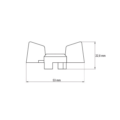 Ручка-метелик Koer для крана шарового 1/2'' алюминиевая (цвет жёлтый) (KR4739)